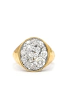 OCTAVIA ELIZABETH WOMEN'S 18K YELLOW GOLD DIAMOND SIGNET RING