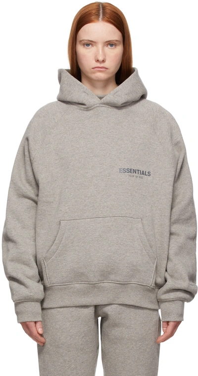 essentials パーカー oatmeal L ssense Essentials Ssense Exclusive Grey Pullover Hoodie In Heather
