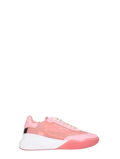 Stella Mccartney Logo-print Lace-up Sneakers In Pink