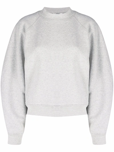 Agolde Mock-neck Cotton Sweatshirt In Grey