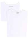 Victoria Beckham Logo Patch Organic Cotton T-shirt In Weiss