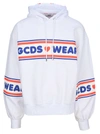 Gcds Logo Hooded Sweatshirt In White