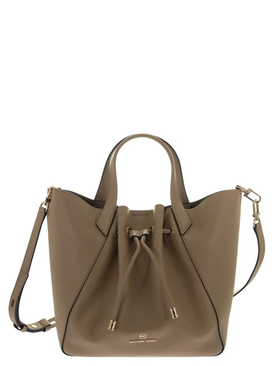 Michael Kors Phoebe- Leather Handbag In Brown
