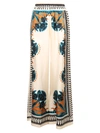 La Doublej Florence-print Silk Twill Palazzo Pants In Multi
