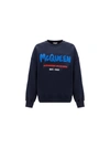 Alexander Mcqueen Alexander Mc Queen Graffiti Sweatshirt In Navy/multi