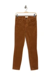 Lagence Margot Velvet Crop Skinny Jeans In Dark Copper
