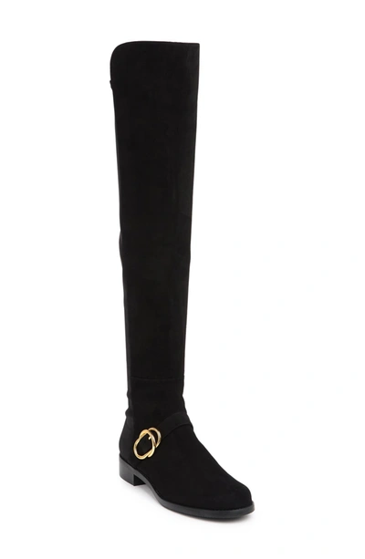 Stuart Weitzman Siella Buckled Over-the-knee Boot In Black