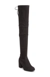 Stuart Weitzman Tieland Suede Over-the-knee Boot In Slate