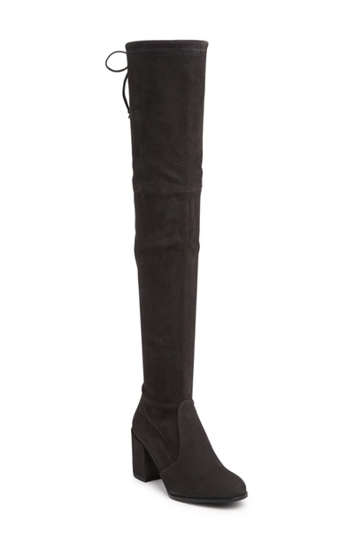 Stuart Weitzman Tieland Suede Over-the-knee Boot In Slate