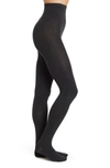 Hue Flat-knit Sweater Tights In Graphite Heather