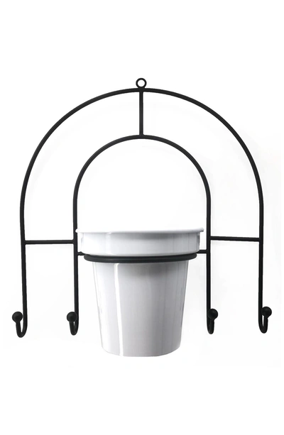 Nobia Hanging Wall Planter In Black