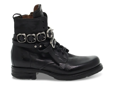 A.s. 98 Women's Black Leather Ankle Boots
