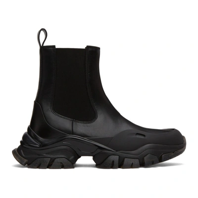 Moncler Genius + 6 Moncler 1017 Alyx 9sm Ary Rubber-trimmed Leather Chelsea Boots In Black