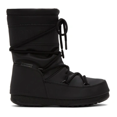 MOON BOOT BLACK RUBBER PROTECHT BOOTS 