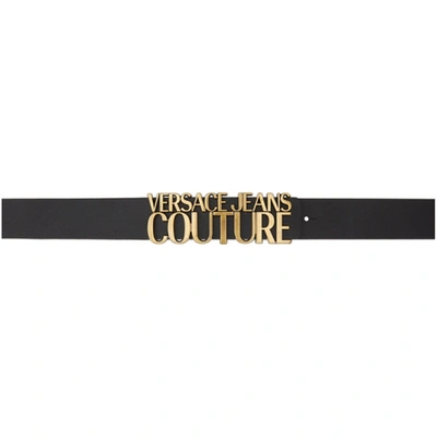 Versace Jeans Couture Black Leather Belt