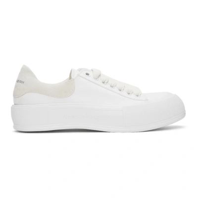 Alexander Mcqueen White Pimsoll Sneakers In 9000 White/white/whi