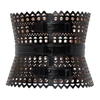 Alaïa Vienne Leather Corset Belt In 999 Black