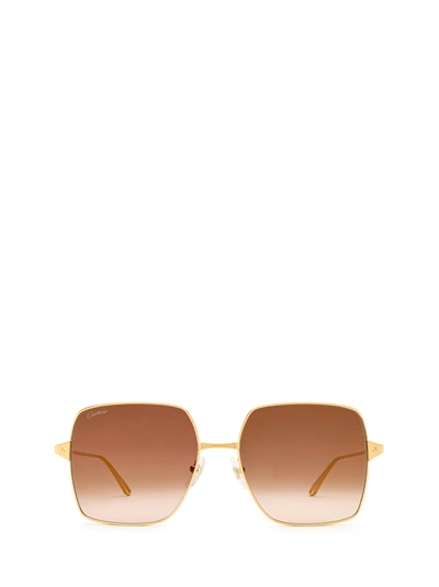 Cartier Ct0297s Gold Female Sunglasses