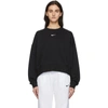 Nike Sportswear Essentials Oversized Cropped Cotton-blend Jersey Sweatshirt In Black