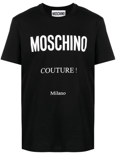 Moschino Mens Black Cotton T-shirt