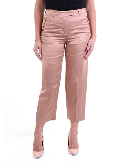 Alberto Biani Cropped Press-crease Slim Trousers In Brown
