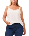 1.state Trendy Plus Size Sheer-inset Camisole In Cloud
