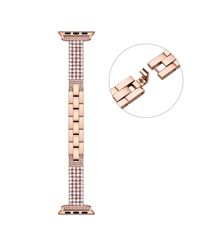 Posh Tech Mia Rose Gold Plated Rhinestone Bracelet Band For Apple Watch, 42mm-44mm