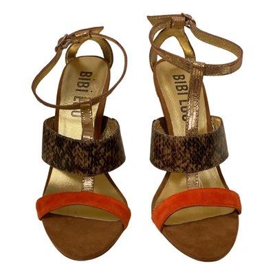 Pre-owned Bibi Lou Leather Sandals In Multicolour