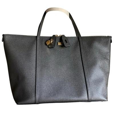 Pre-owned Dolce & Gabbana Leather Tote In Grey