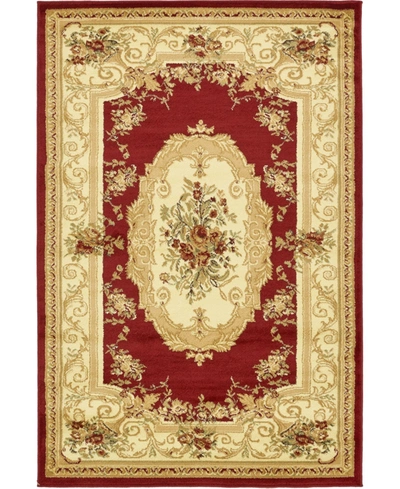 Bayshore Home Belvoir Blv3 4' X 6' Area Rug In Red