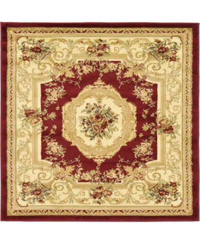 Bayshore Home Belvoir Blv3 4' X 4' Square Area Rug In Red