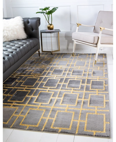 Marilyn Monroe Glam Mmg002 5' X 8' Area Rug In Gray Gold