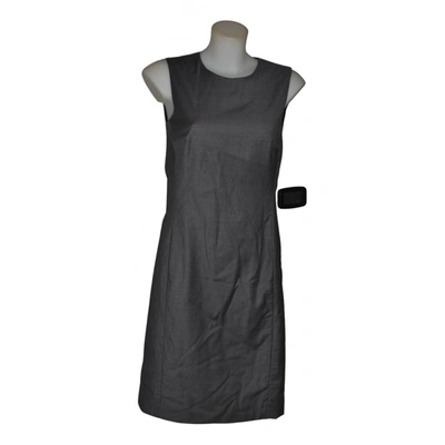Pre-owned Prada Wool Mid-length Dress In Grey