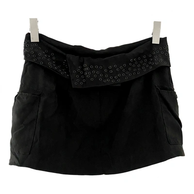 Pre-owned Iro Silk Mini Skirt In Black
