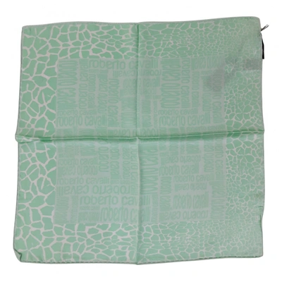 Pre-owned Roberto Cavalli Silk Handkerchief In Green