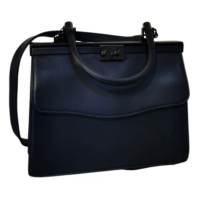 Pre-owned Rodo Leather Handbag In Black