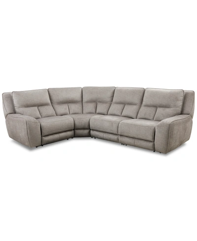 MWHOME CLOSEOUT! TERRINE 4-PC. FABRIC SECTIONAL WITH 2 POWER MOTION RECLINERS, CREATED FOR MACY'S