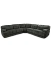 MWHOME SEBASTON 5-PC. FABRIC SECTIONAL WITH 3 POWER MOTION RECLINERS, CREATED FOR MACY'S