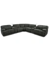 MWHOME SEBASTON 7-PC. FABRIC SECTIONAL WITH 2 POWER MOTION RECLINERS AND 2 USB CONSOLES, CREATED FOR MACY'S