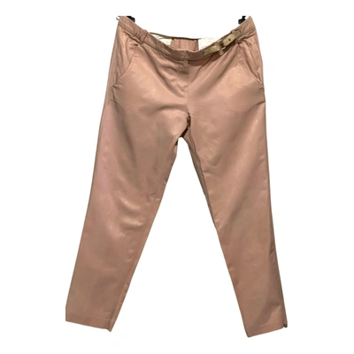 Pre-owned Maje Spring Summer 2020 Slim Pants In Pink