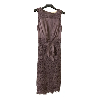 Pre-owned Francesco Scognamiglio Lace Mid-length Dress In Purple