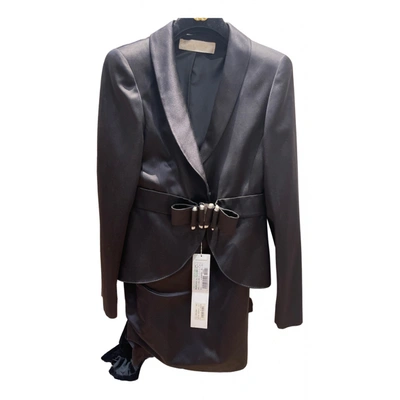 Pre-owned Valentino Silk Suit Jacket In Black