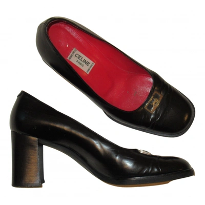 Pre-owned Celine Leather Heels In Black