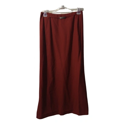 Pre-owned Marella Wool Maxi Skirt In Red