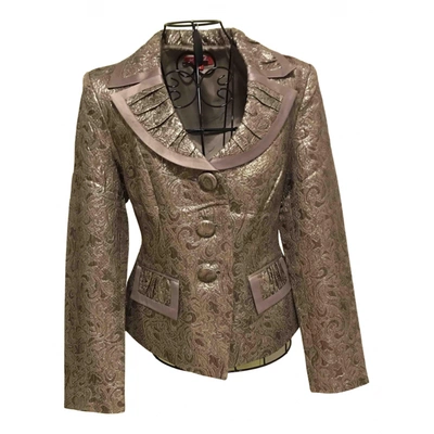 Pre-owned Derhy Suit Jacket In Gold