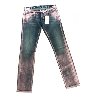 Pre-owned Faith Connexion Slim Jeans In Purple