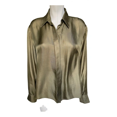 Pre-owned Givenchy Silk Shirt In Khaki