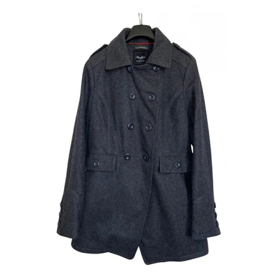 Pre-owned Pepe Jeans Wool Coat In Grey