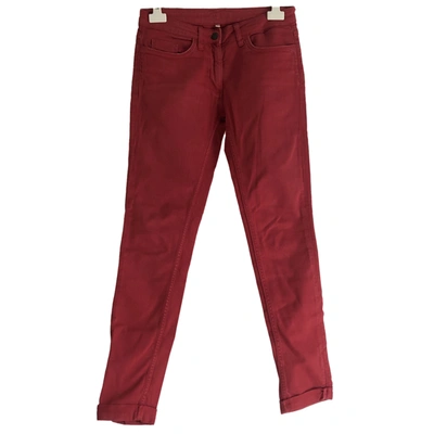 Pre-owned Sandro Slim Jeans In Red