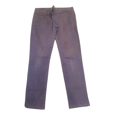 Pre-owned Dondup Trousers In Purple